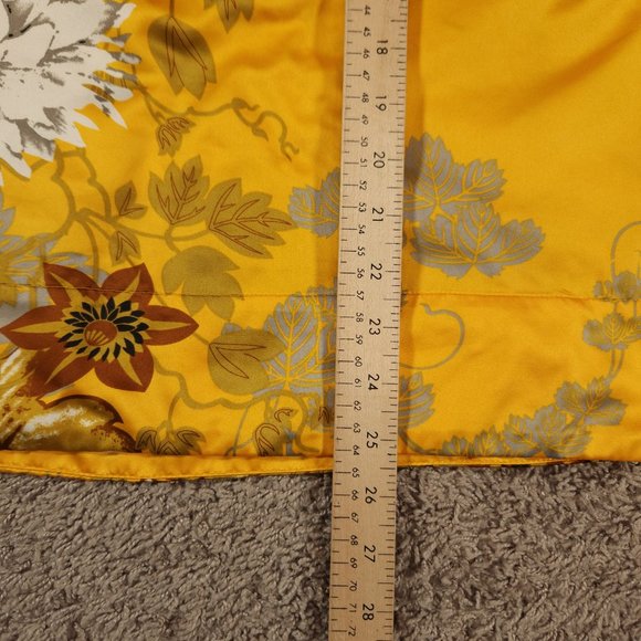 Soft Surroundings Blouse Medium Yellow Gold Floral Wide Sleeve Silky Pullover - Picture 5 of 16